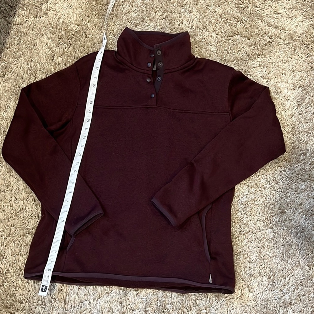 Women’s Eddie Bauer tall large fleece pull over maroon